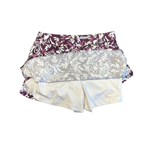Lady Hagen purple swirl golf tennis short skirt 10 - Picture 2 of 6